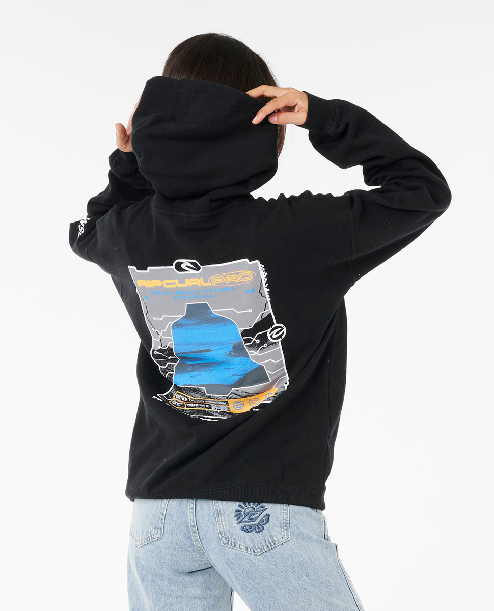 2025 Rip Curl Pro Bells Hoodie (Black) – World Surf League