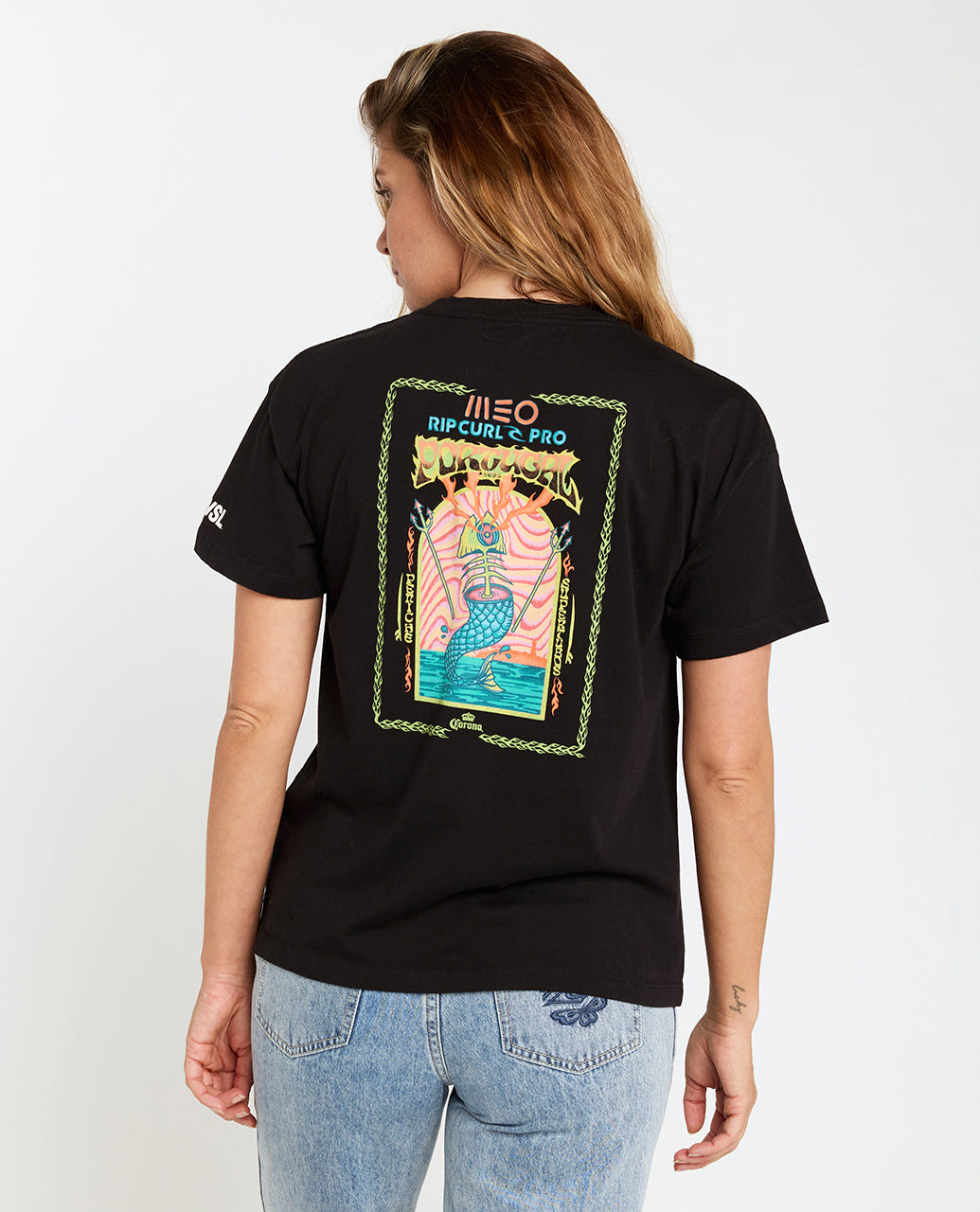 2025 MEO Rip Curl Pro Portugal Women's Relaxed Tee (Black) – World