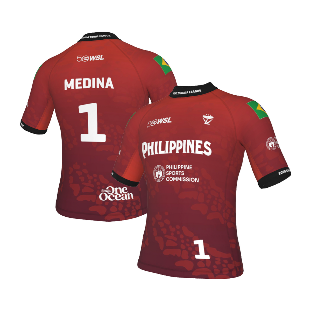 Gabriel Medina Official Comp Jersey - 2026 Philippines Pro - Red