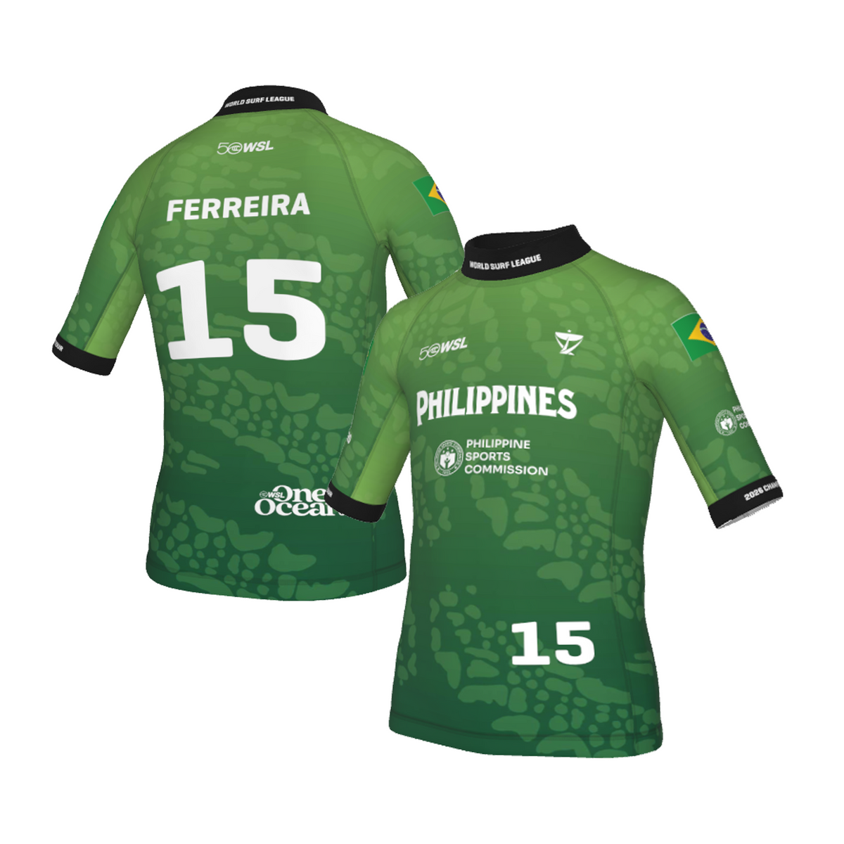 Italo Ferreira Official Comp Jersey - 2026 Philippines Pro - Youth - Green