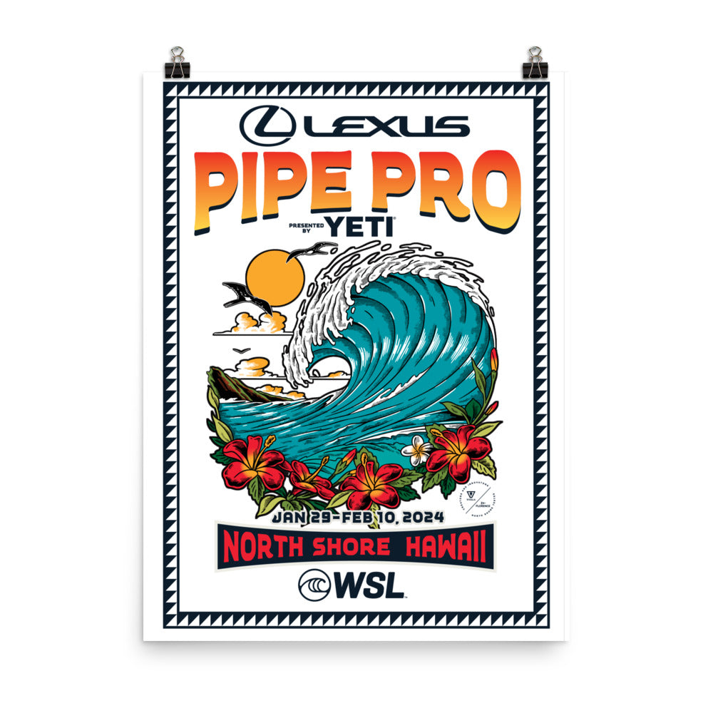 2024 Lexus Pipe Pro Official Poster World Surf League