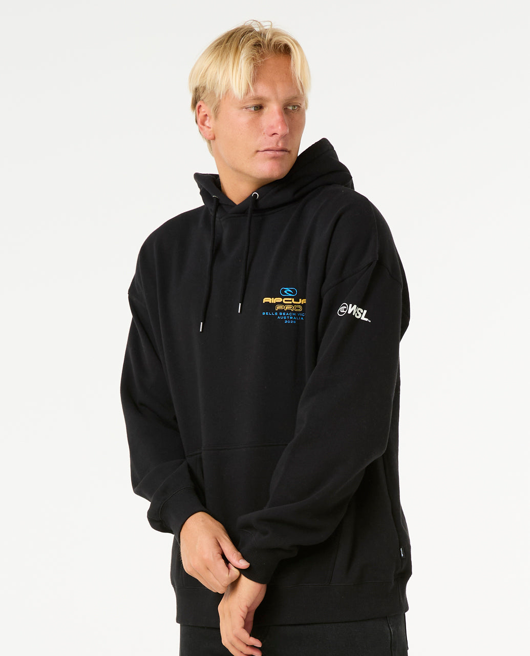 2025 Rip Curl Pro Bells Hoodie (Black) – World Surf League