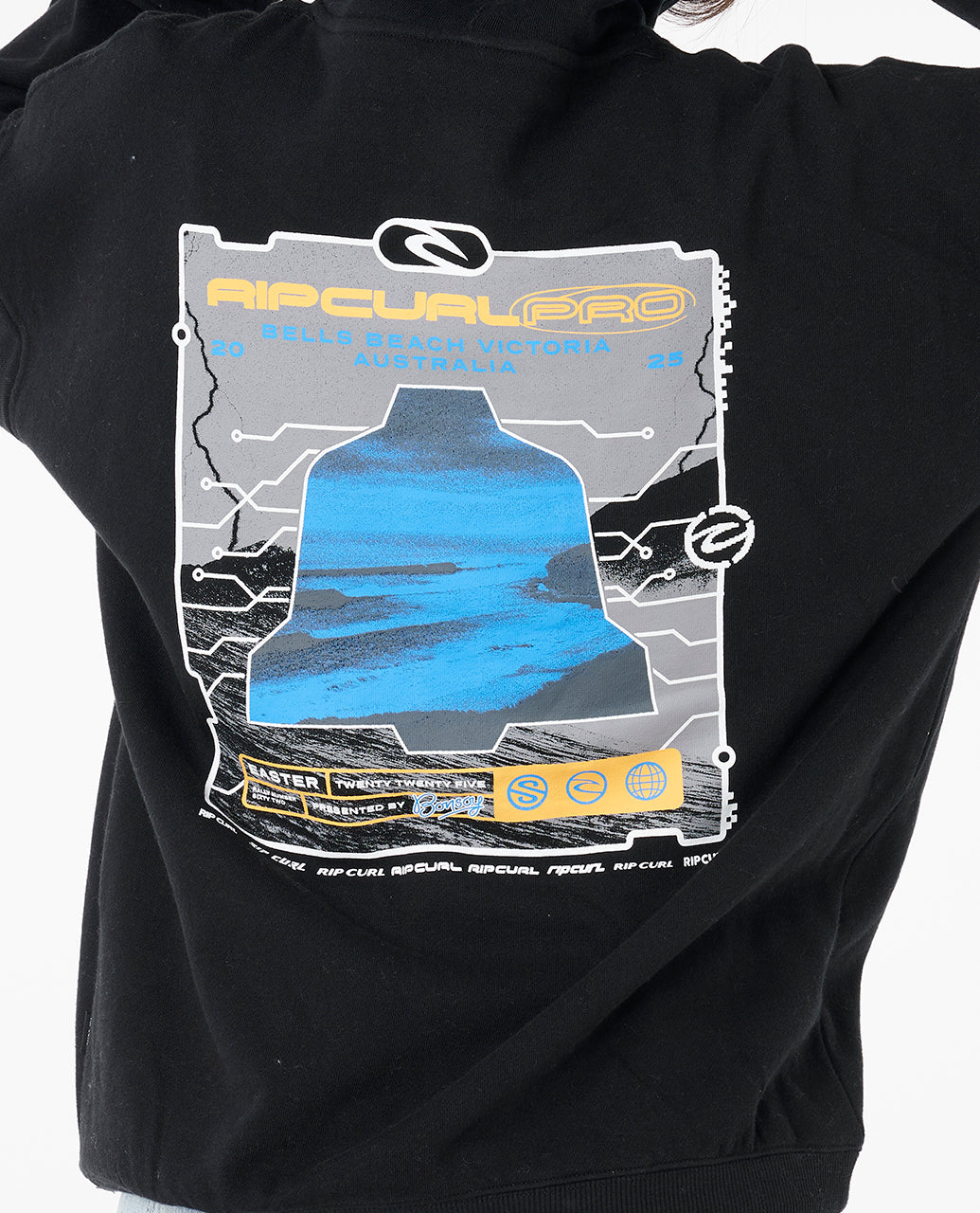 2025 Rip Curl Pro Bells Hoodie (Black) – World Surf League