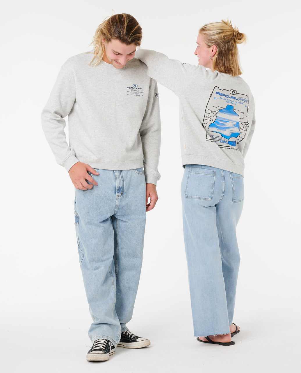 2025 Rip Curl Pro Bells Sweatshirt (Light Grey Heather) – World