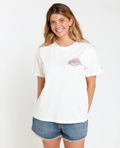 2025 MEO Rip Curl Pro Portugal Women's Relaxed Tee (White)