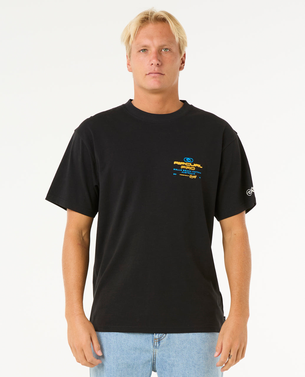 トップス everyone 2025 Relux fit shirt 2025 Rip Curl Pro Bells Tee (Black) – World Surf League