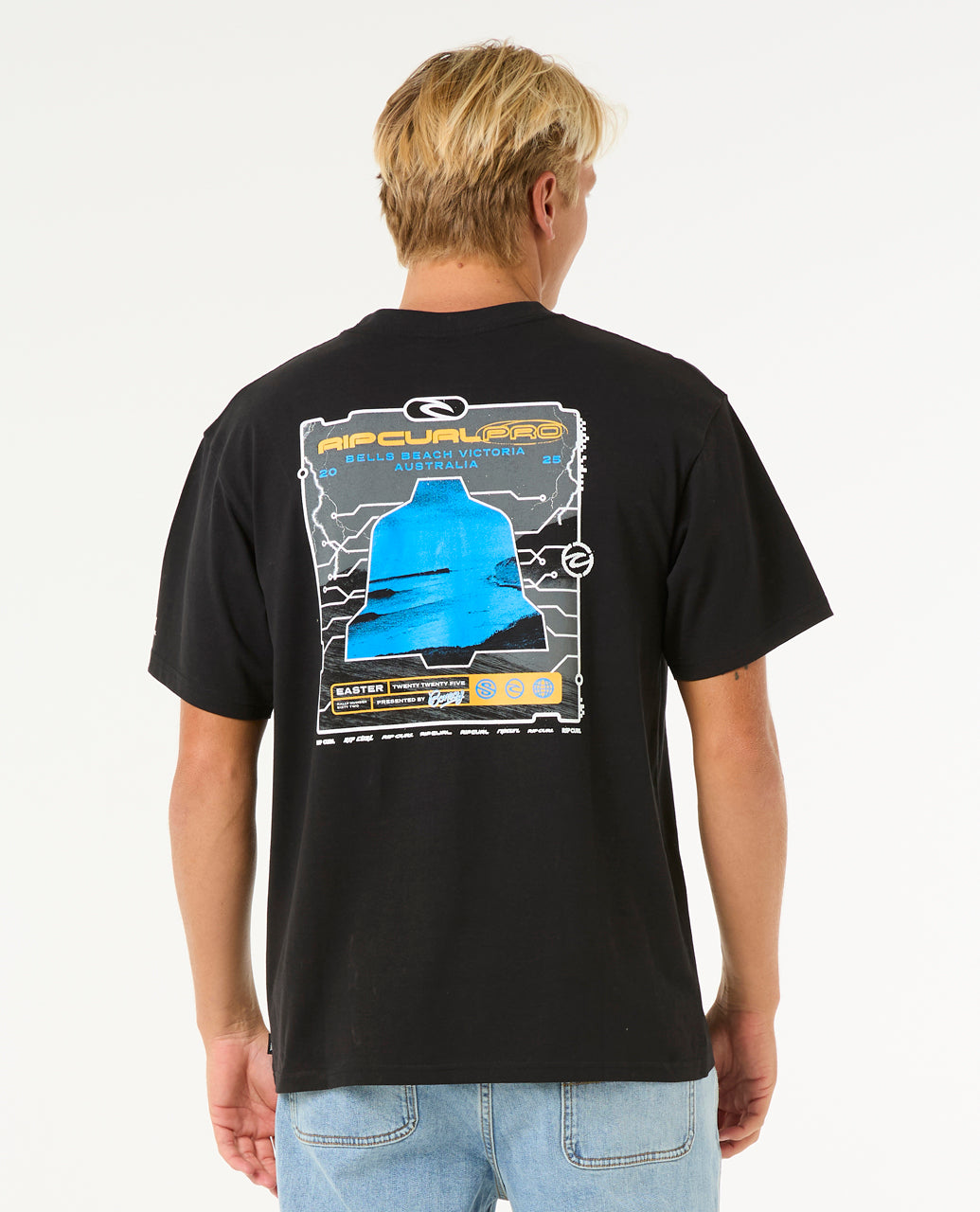 トップス everyone 2025 Relux fit shirt 2025 Rip Curl Pro Bells Tee (Black) – World Surf League