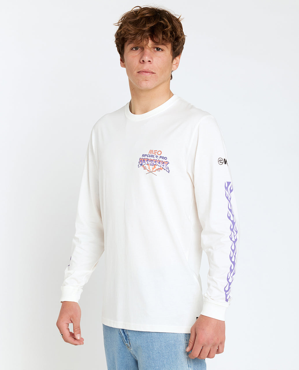 2025 MEO Rip Curl Pro Portugal Long Sleeve Tee (White) – World
