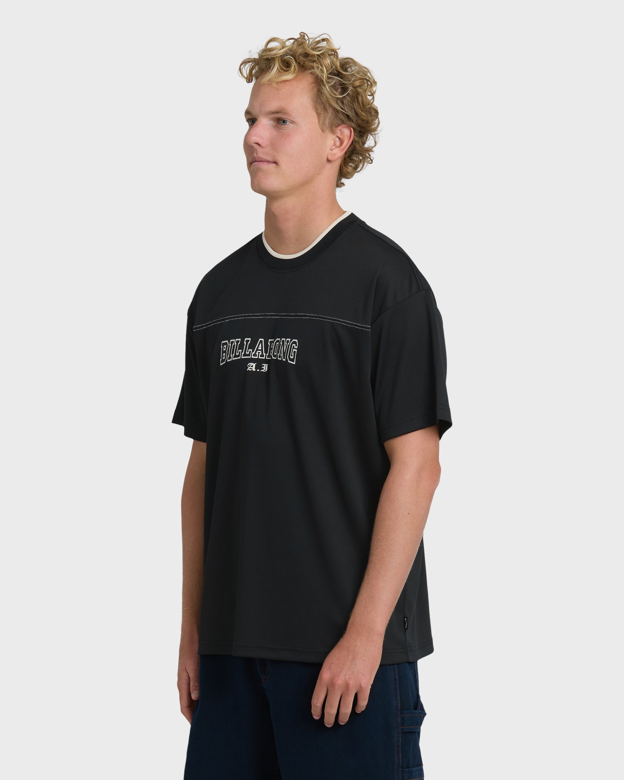 A.I. Mesh Jersey Short Sleeve T-Shirt - Black – World Surf League