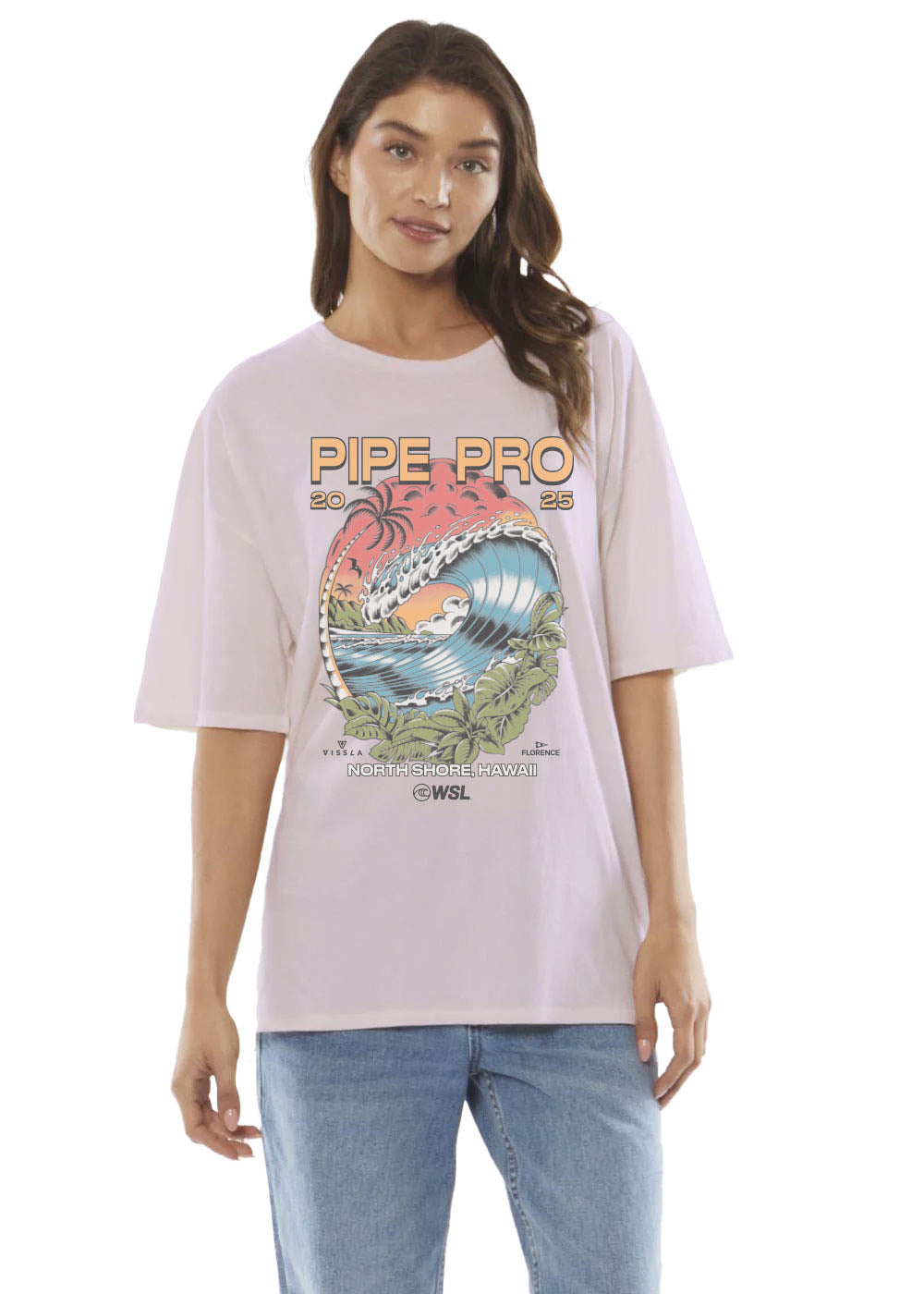 2025 Pipe Pro Ehukai Womens Tee (Dusty Rose)