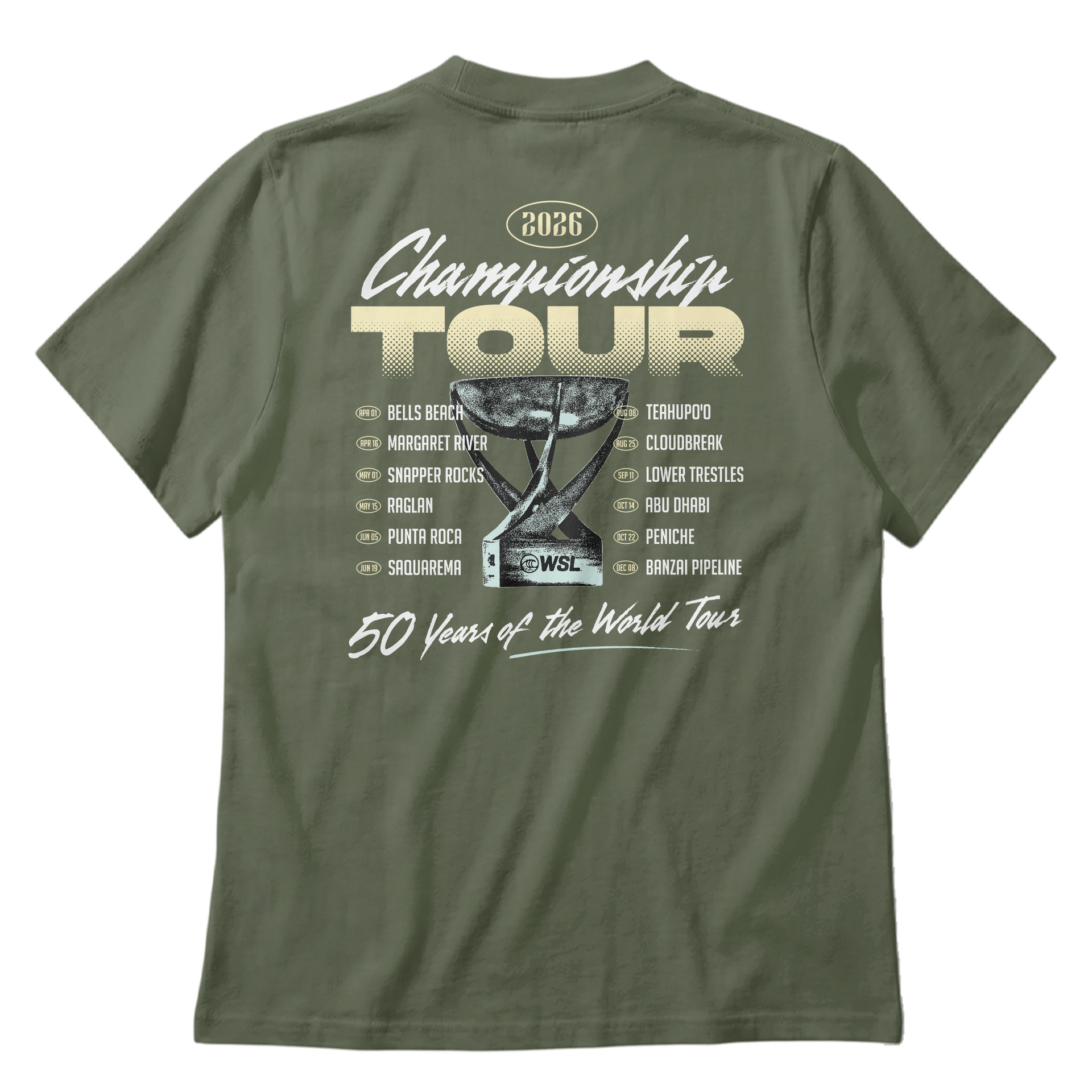 Championship Tour 2026 Vintage Tee - Mens – World Surf League