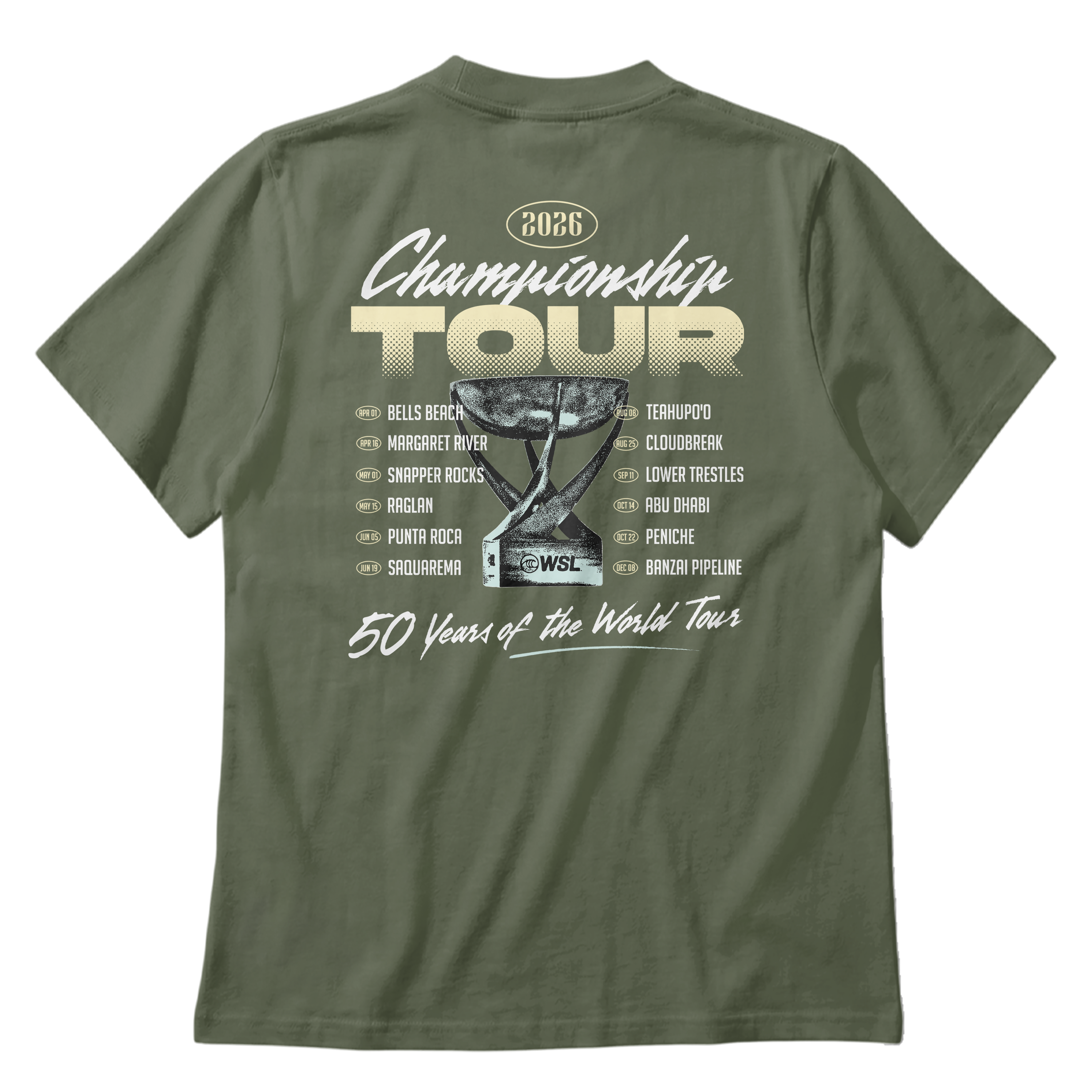 Championship Tour 2026 Vintage Tee - Mens – World Surf League
