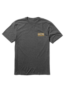 2025 Pipe Pro Tee Stacked Tee (Black Heather)