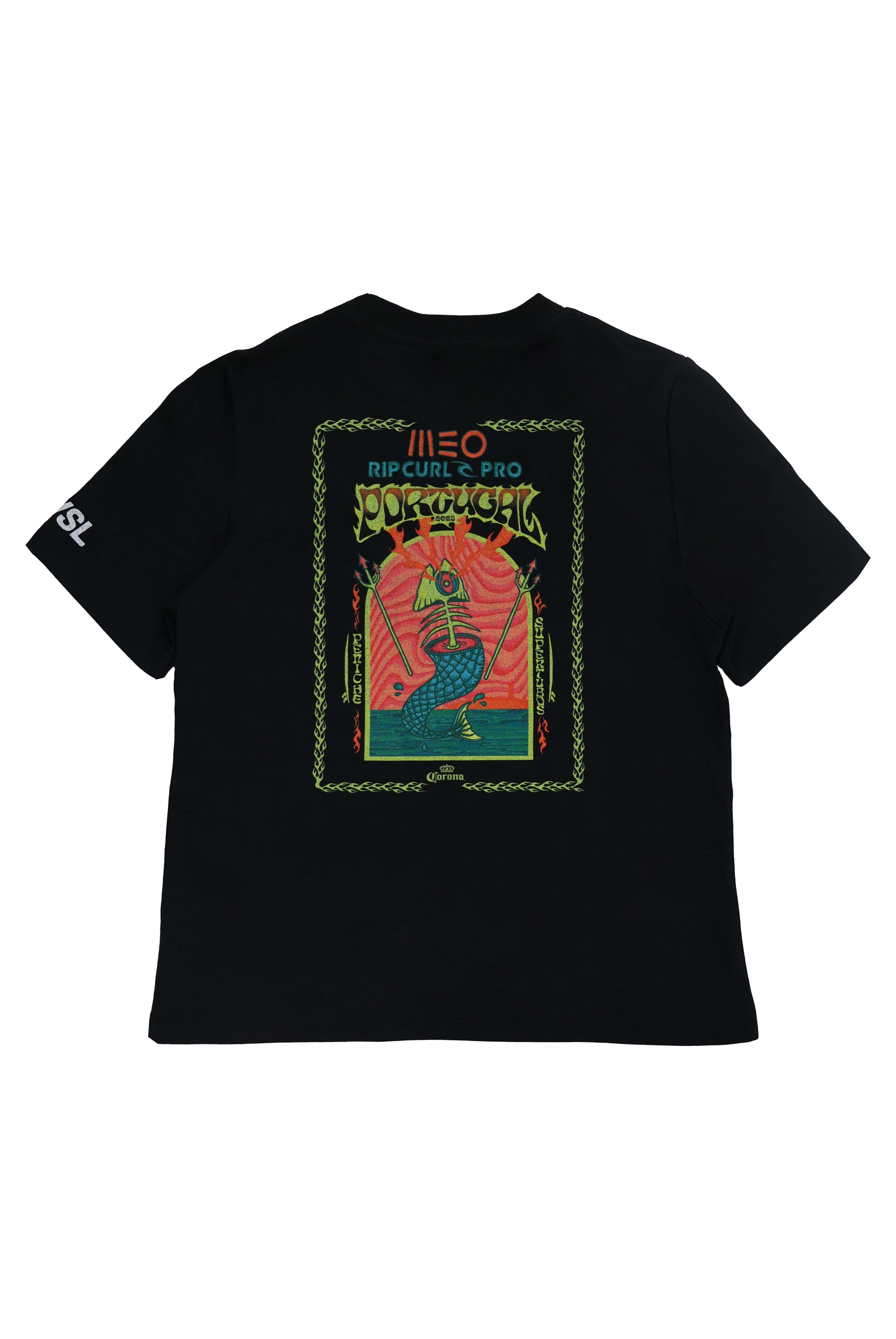 2025 MEO Rip Curl Pro Portugal Women's Relaxed Tee (Black) – World