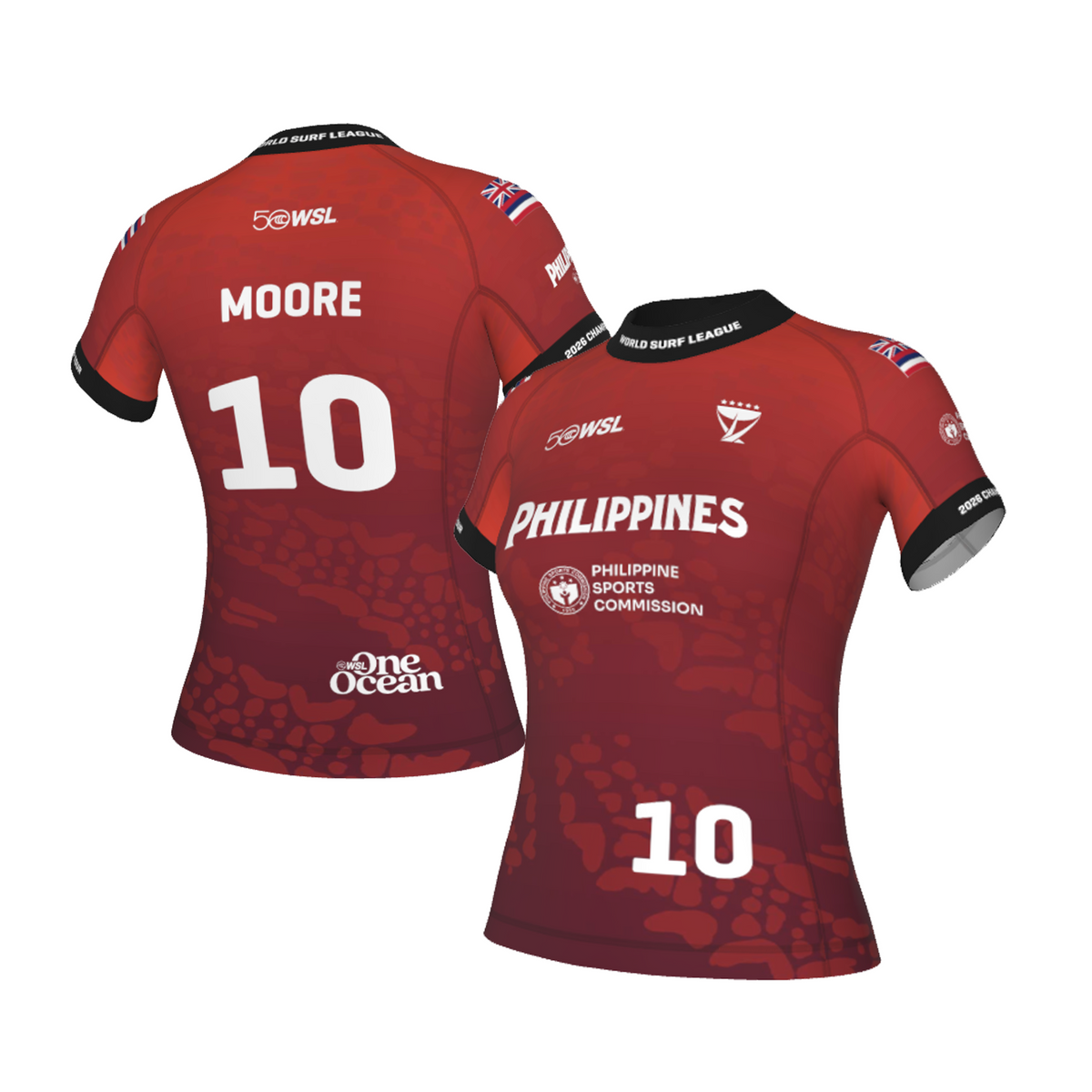 Carissa Moore Official Comp Jersey - 2026 Philippines Pro - Red