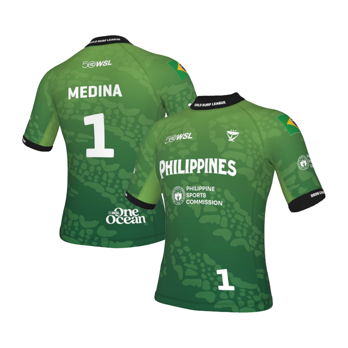 Gabriel Medina Official Comp Jersey - 2026 Philippines Pro - Green