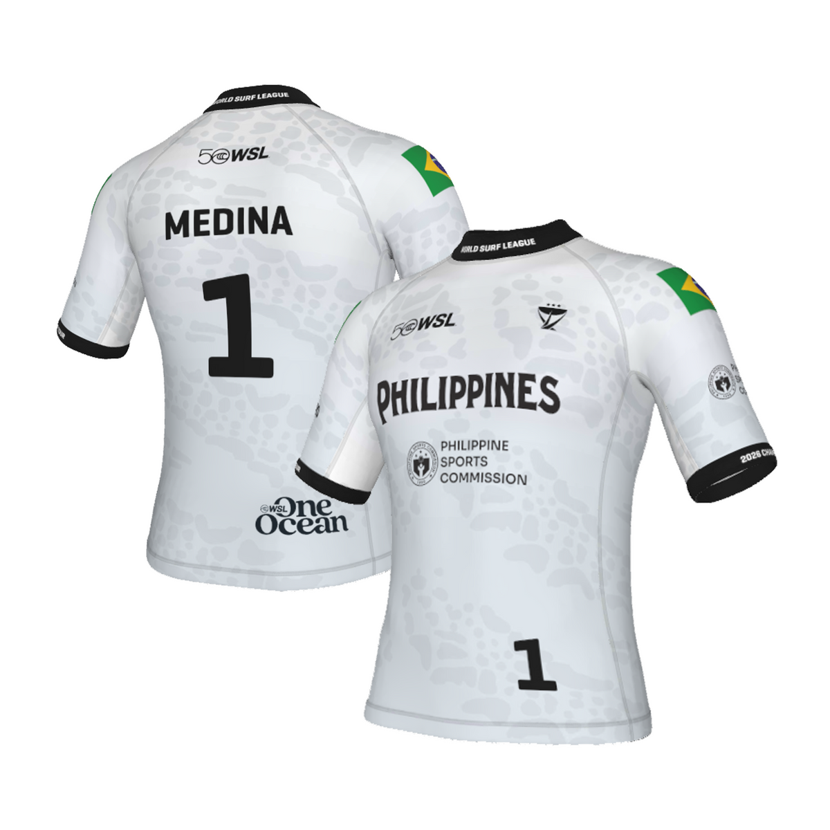 Gabriel Medina Official Comp Jersey - 2026 Philippines Pro - White