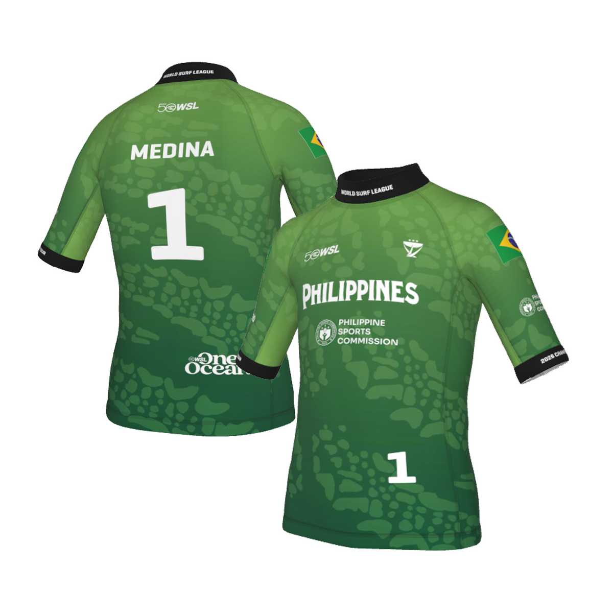 Gabriel Medina Official Comp Jersey - 2026 Philippines Pro - Youth - Green