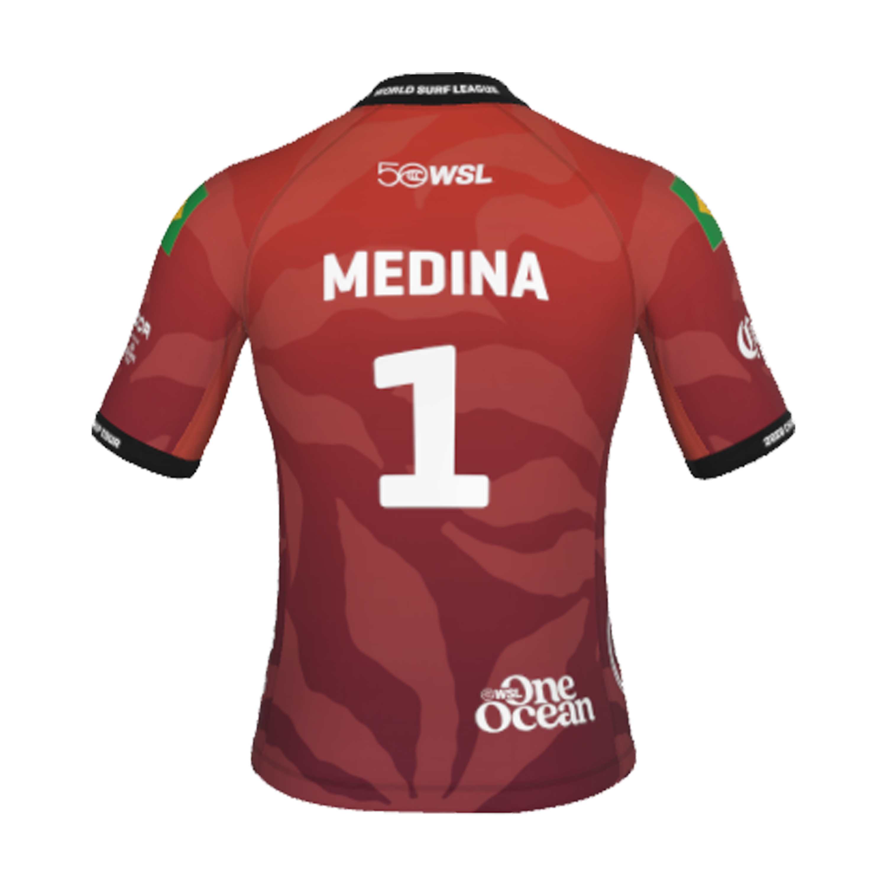 Gabriel Medina Official Jersey 2026 El Salvador Pro - Back View - Red