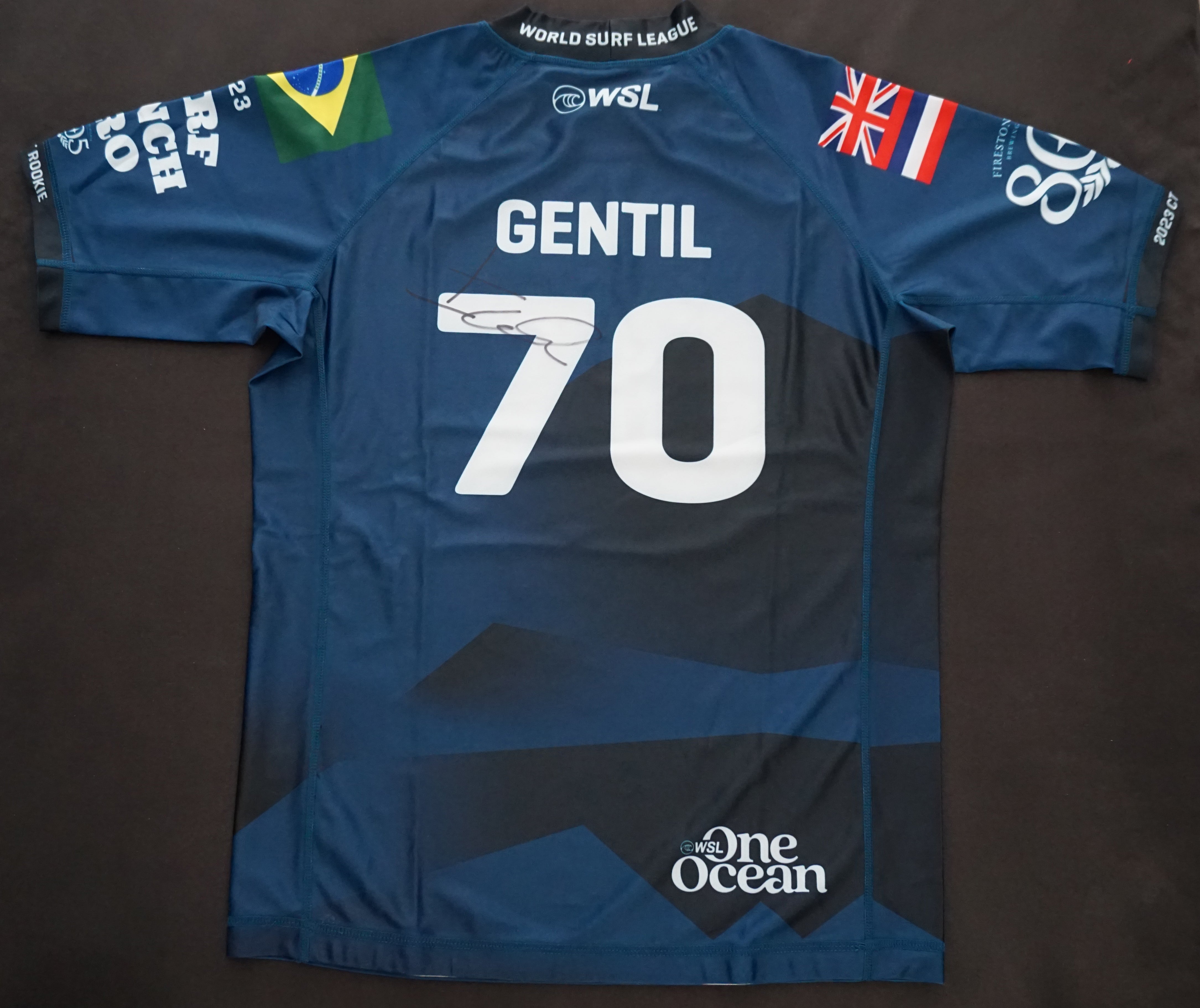 Signed Ian Gentil Navy Competition Jersey (2023 Surf Ranch Pro