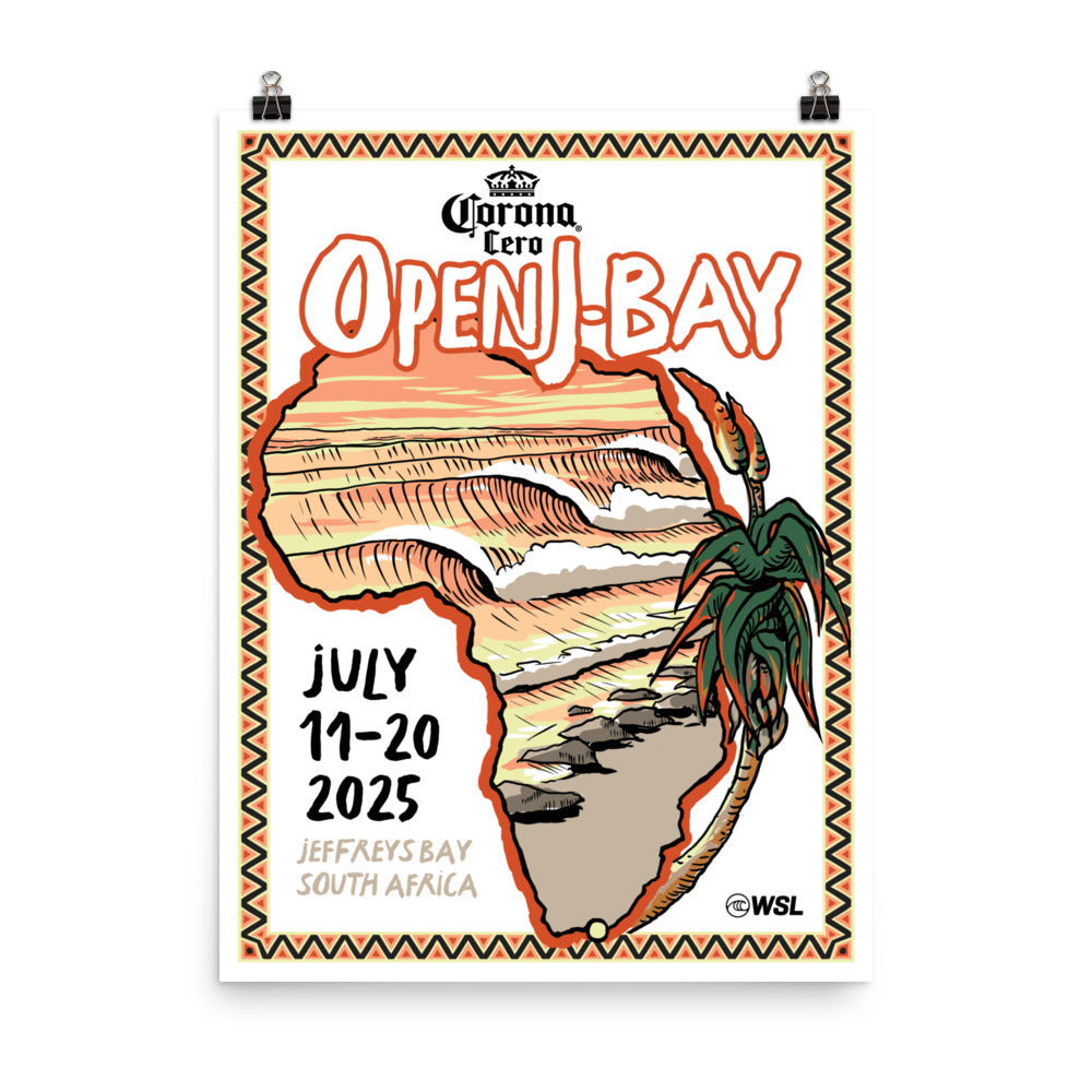 chaconポスター 2025 Corona Cero Open J-Bay Official Poster – World Surf League
