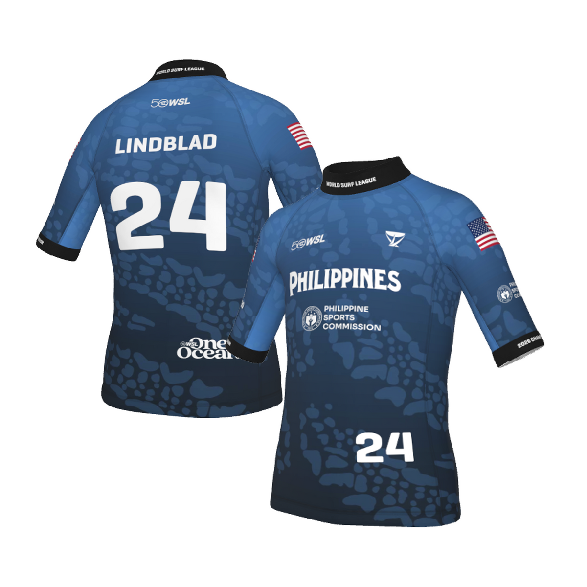 Sawyer Lindblad Official Comp Jersey - 2026 Philippines Pro - Youth - Blue