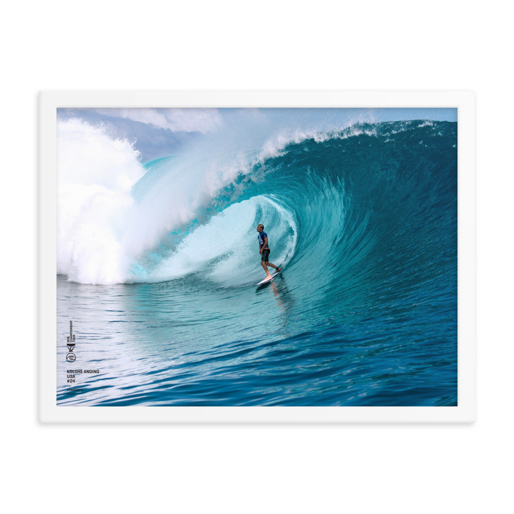 Kolohe Andino Poster (Framed): Tahiti, 2014 – World Surf League