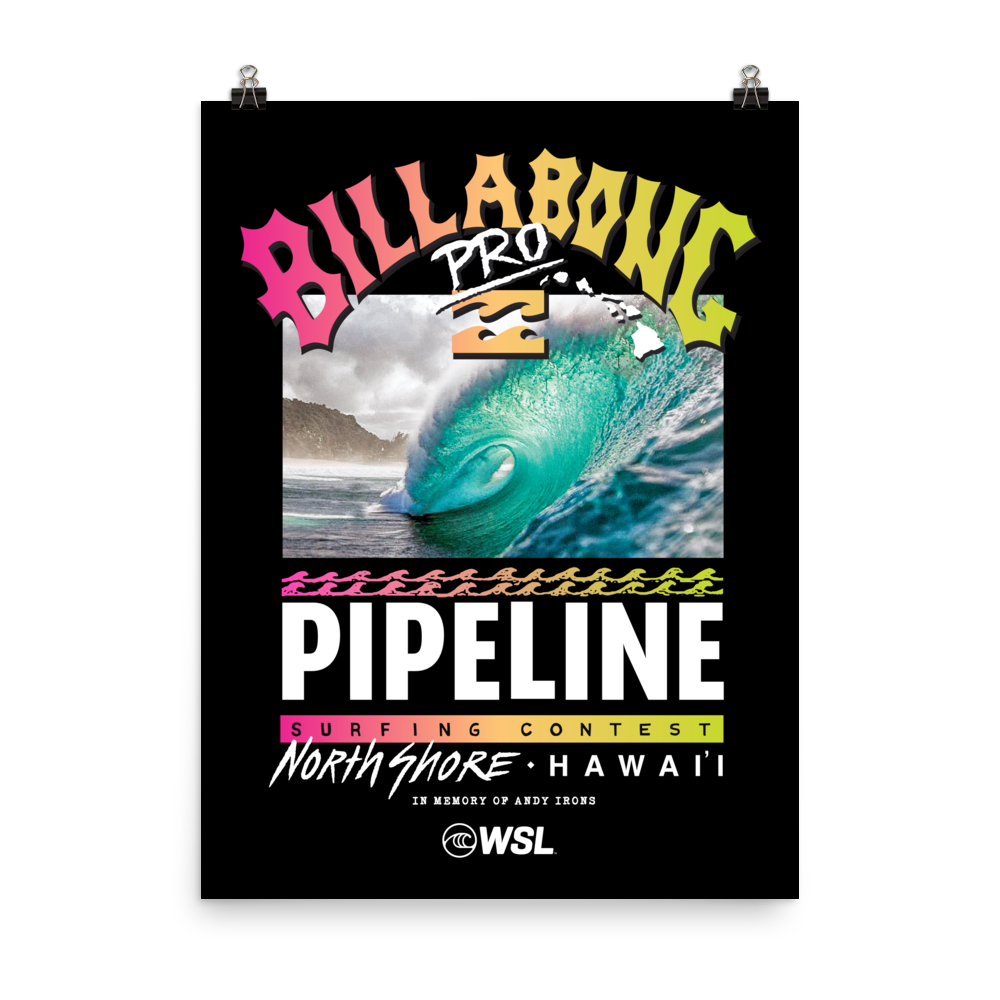 2023 Billabong Pro Pipeline Official Poster – World Surf League 2023 Billabong Pro Pipeline Official Poster – World Surf League